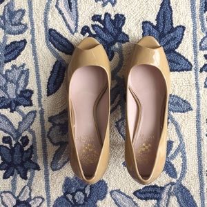 Vince Camuto Tan Patent Leather Heels